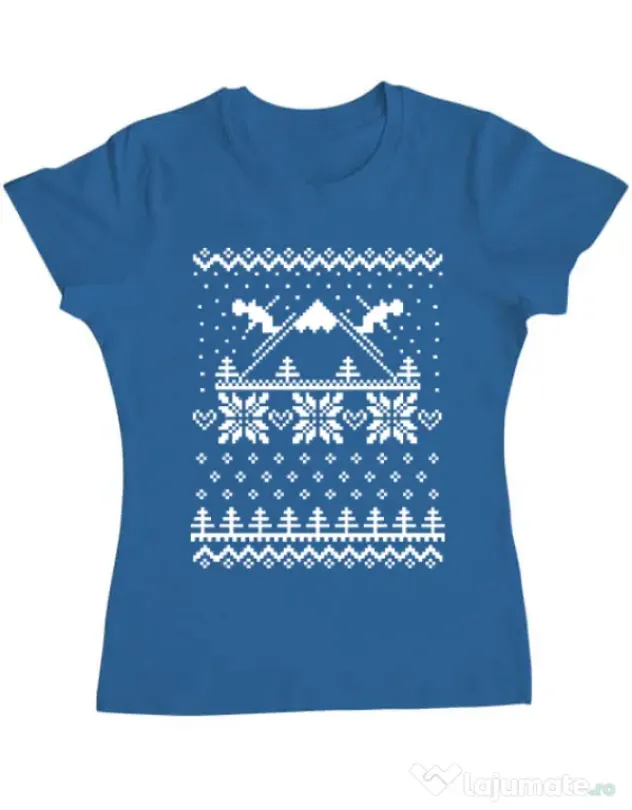 Tricou ADLER dama Ski time Albastru azuriu