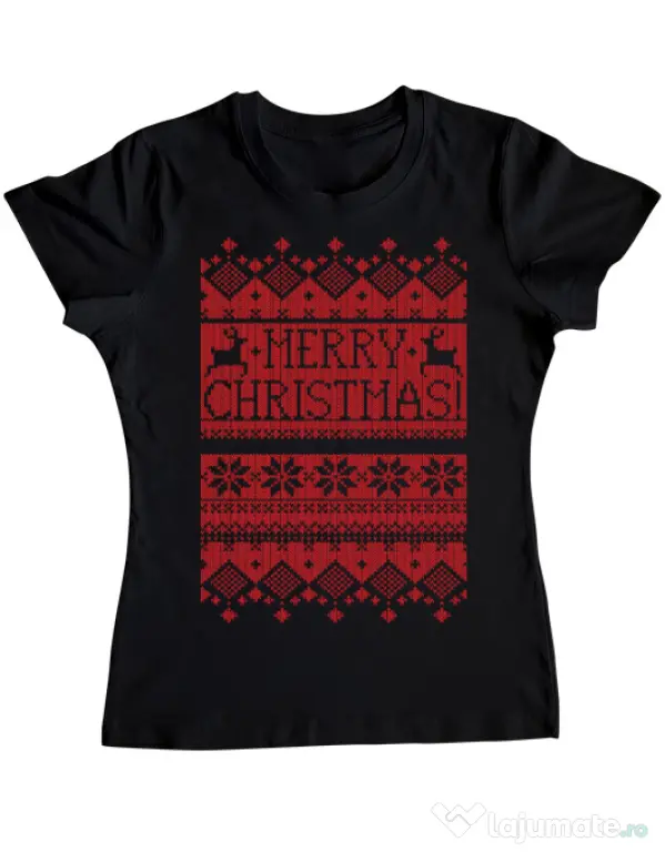 Tricou ADLER dama Greetings Negru