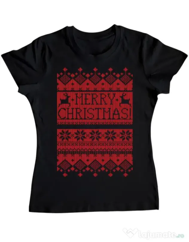 Tricou ADLER dama Greetings Negru