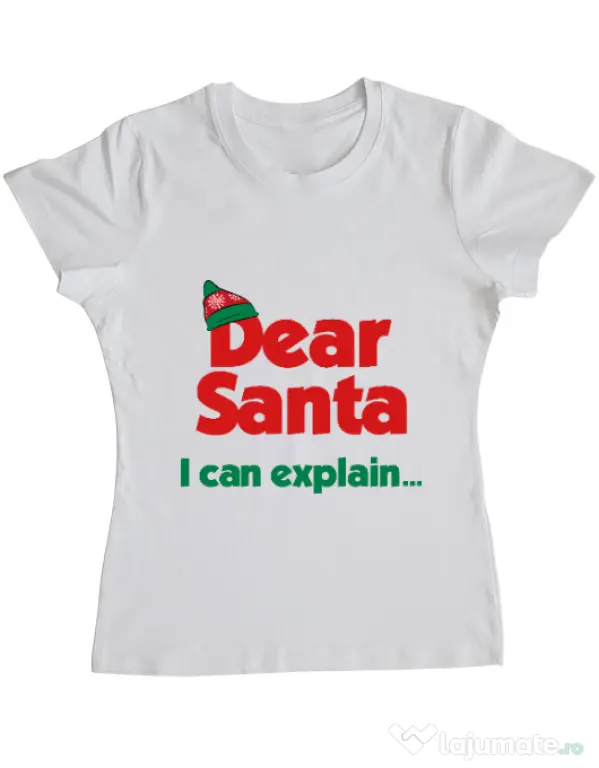 Tricou ADLER dama I can explain Alb