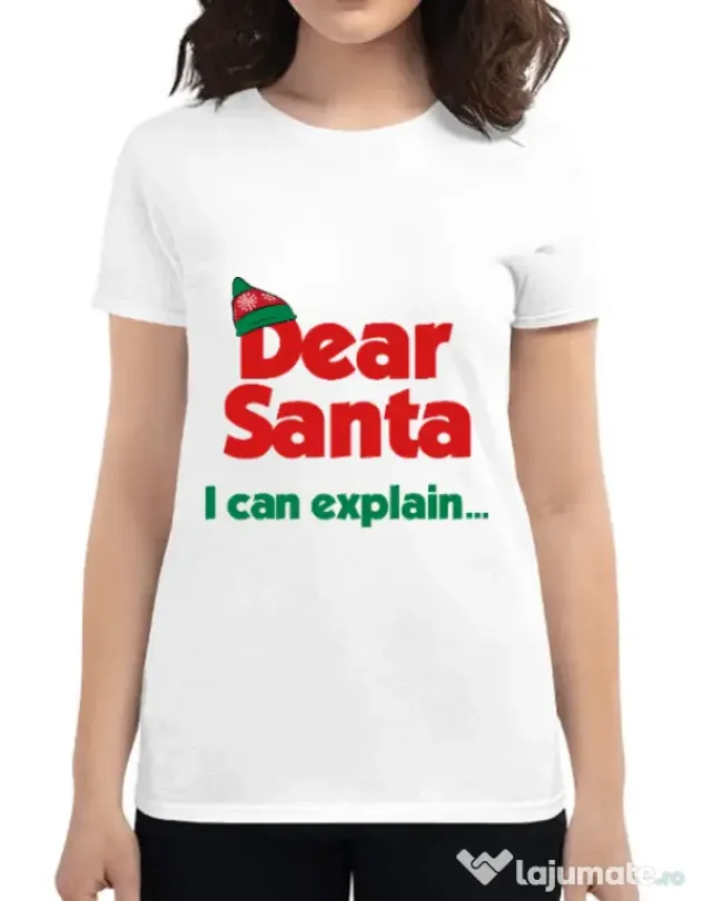 Tricou ADLER dama I can explain Alb