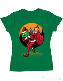 Tricou ADLER dama Grinch stole Christmas Verde mediu