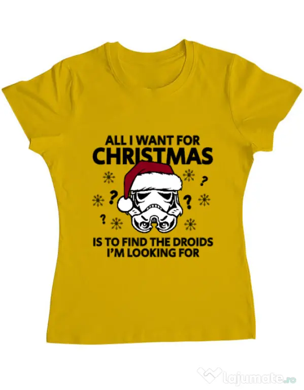 Tricou ADLER dama Christmas Trooper Galben