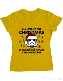 Tricou ADLER dama Christmas Trooper Galben