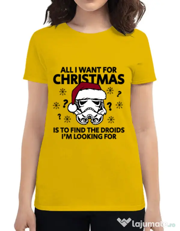 Tricou ADLER dama Christmas Trooper Galben