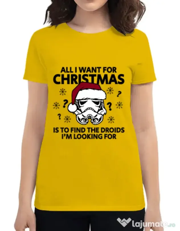 Tricou ADLER dama Christmas Trooper Galben