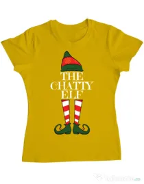 Tricou ADLER dama The chatty elf Galben