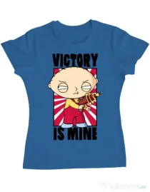 Tricou ADLER dama Victory is mine Albastru azuriu