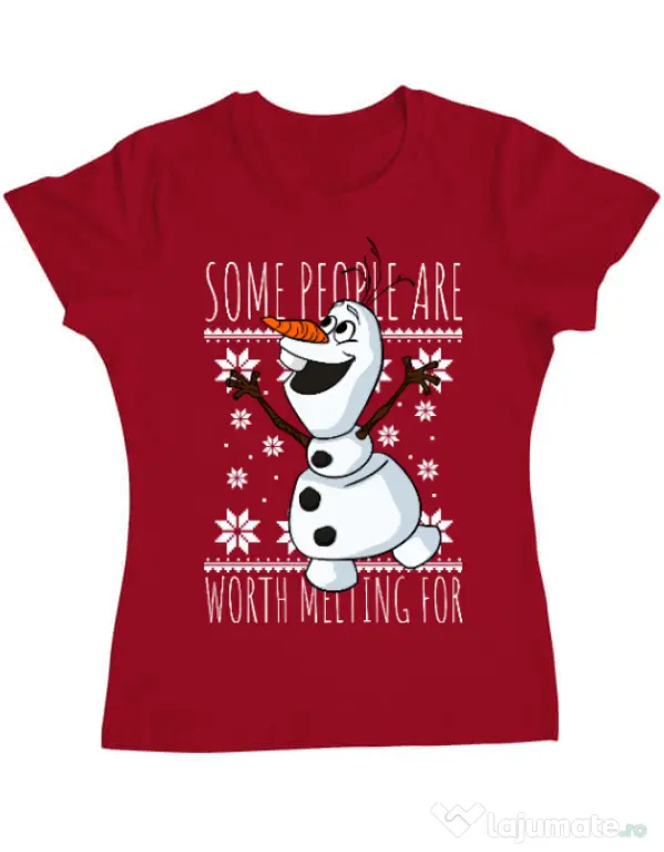 Tricou ADLER dama Worth melting for Rosu