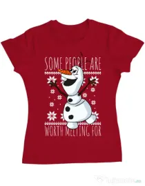 Tricou ADLER dama Worth melting for Rosu