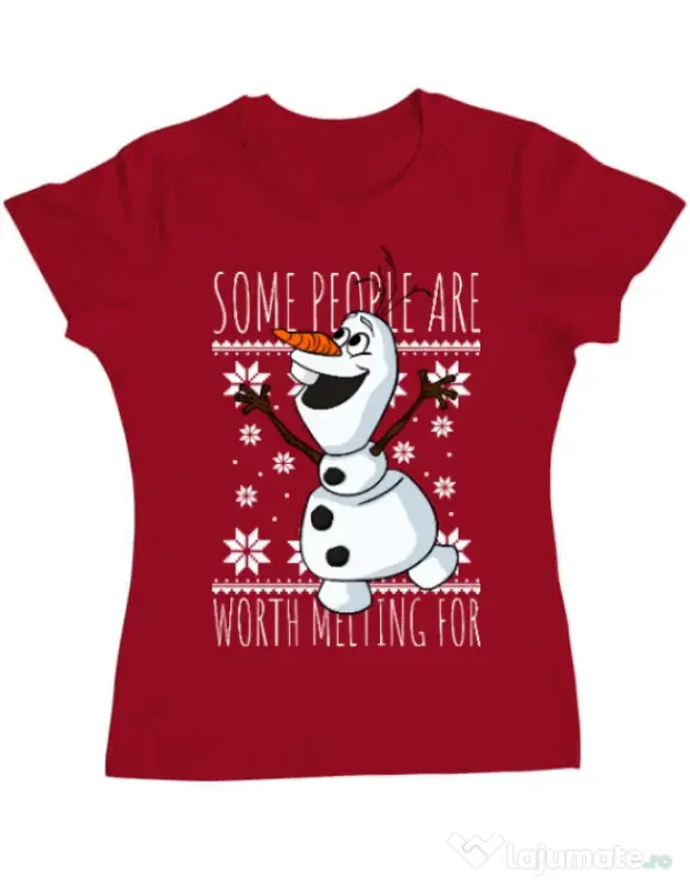 Tricou ADLER dama Worth melting for Rosu