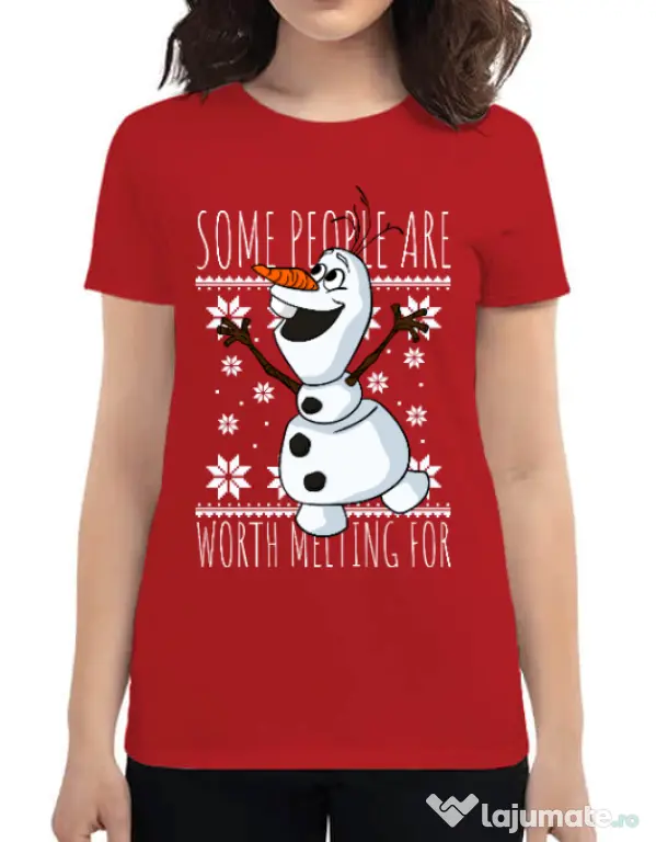 Tricou ADLER dama Worth melting for Rosu