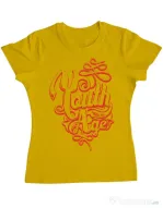 Tricou ADLER dama Youth has no age Galben