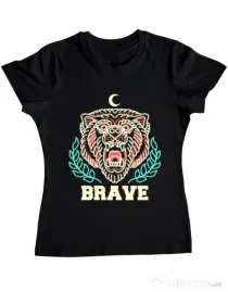 Tricou ADLER dama Brave Negru