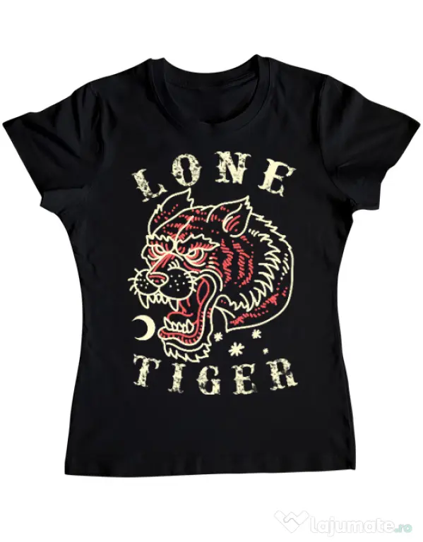 Tricou ADLER dama Lone tiger Negru