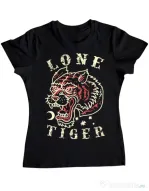 Tricou ADLER dama Lone tiger Negru