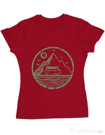 Tricou ADLER dama Van Rosu