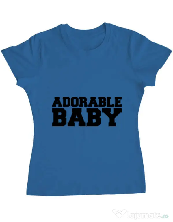 Tricou ADLER dama Adorable baby Albastru azuriu
