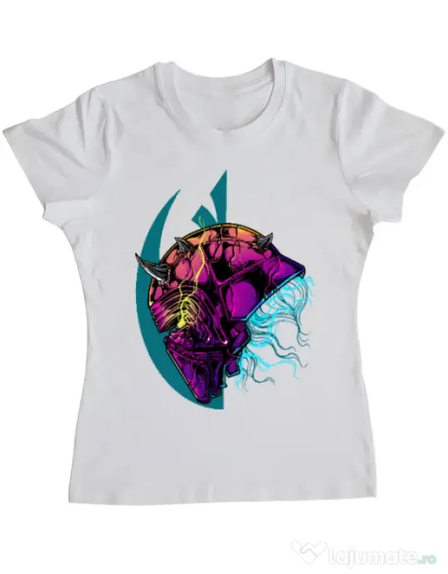 Tricou ADLER dama Helmet Alb