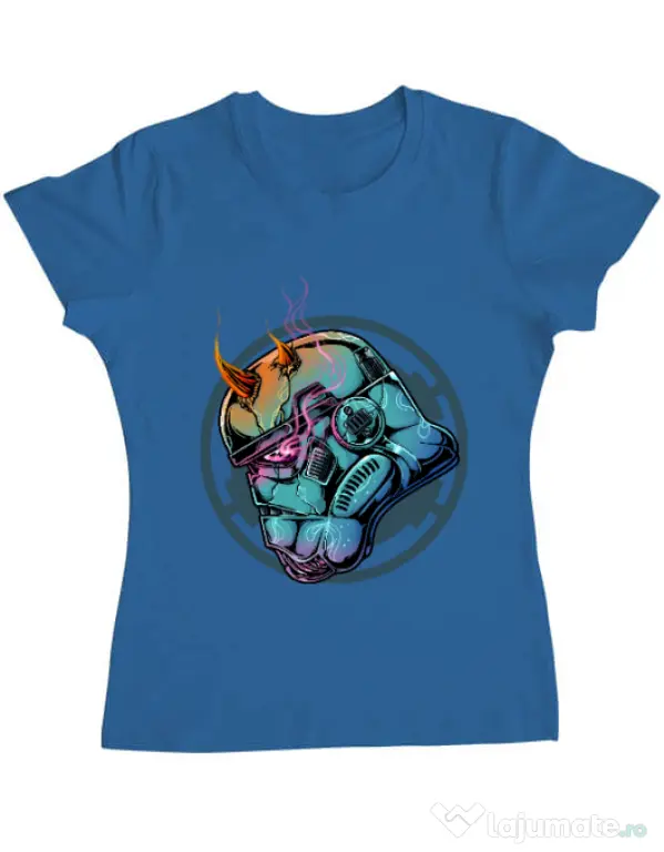 Tricou ADLER dama Helmet demons Albastru azuriu