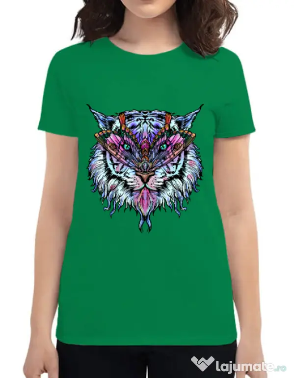 Tricou ADLER dama Tiger buterfly Verde mediu