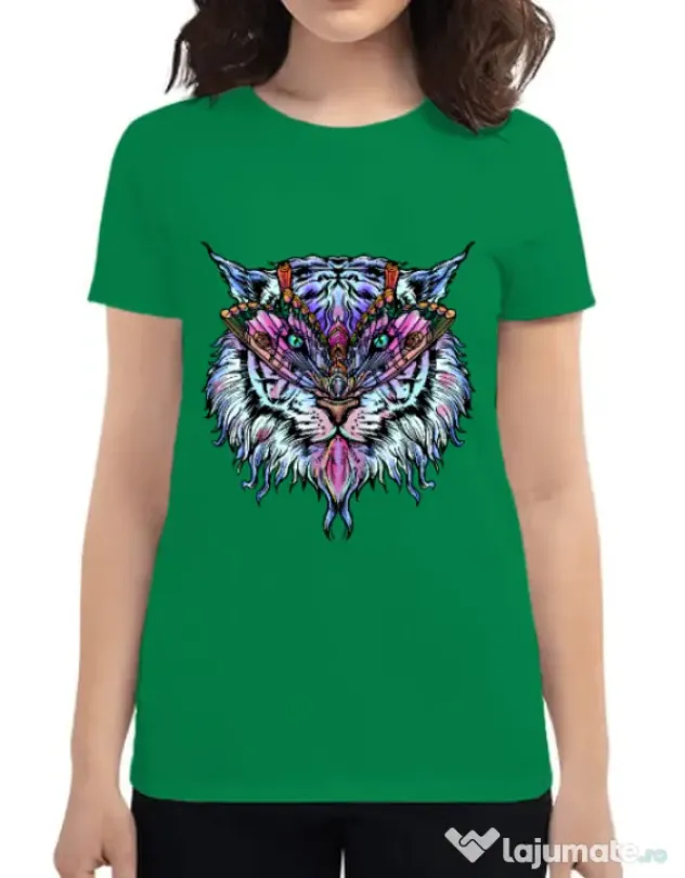 Tricou ADLER dama Tiger buterfly Verde mediu
