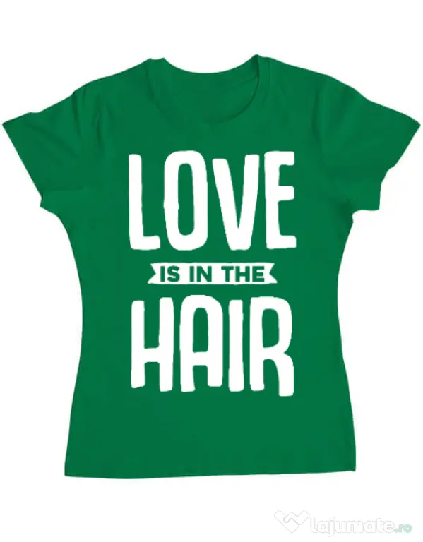 Tricou ADLER dama Love is in the hair Verde mediu