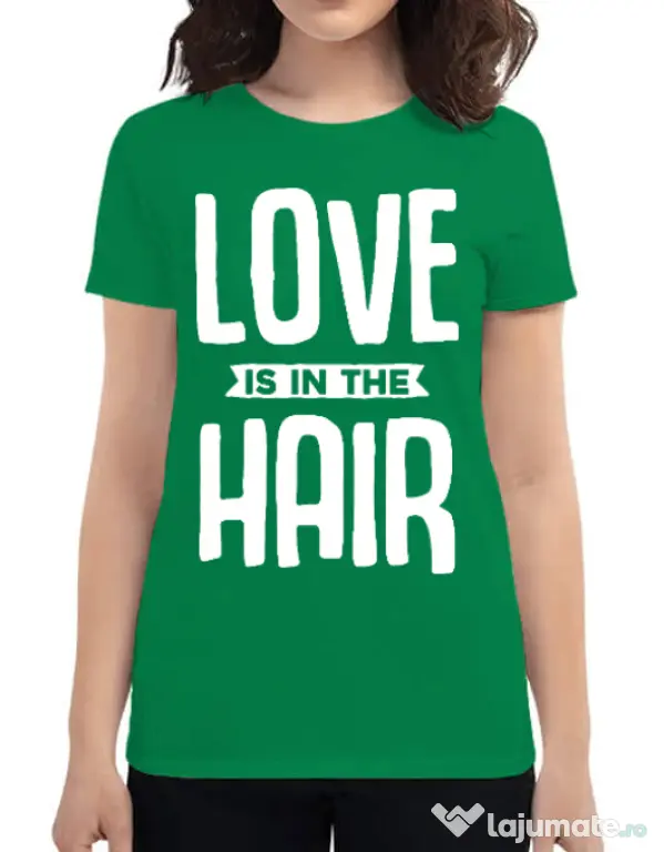Tricou ADLER dama Love is in the hair Verde mediu