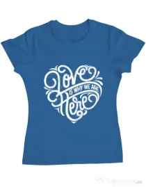 Tricou ADLER dama Love Albastru azuriu