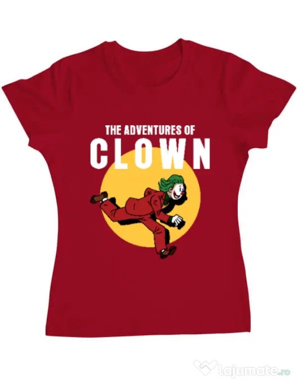 Tricou ADLER dama Clown adventures Rosu