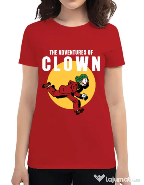 Tricou ADLER dama Clown adventures Rosu