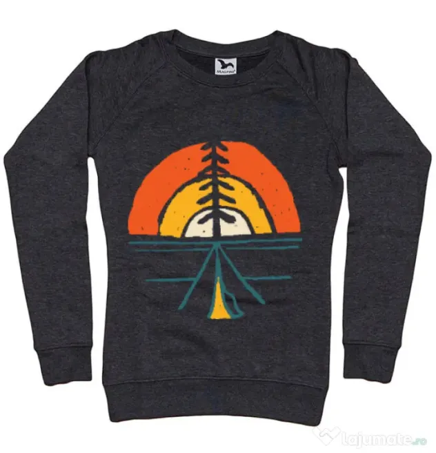 Bluza ADLER dama Camp and sunset Negru melanj