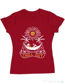 Tricou ADLER dama Chill out Rosu