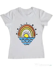 Tricou ADLER dama Holiday Alb