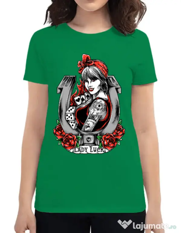 Tricou ADLER dama Lady luck Verde mediu