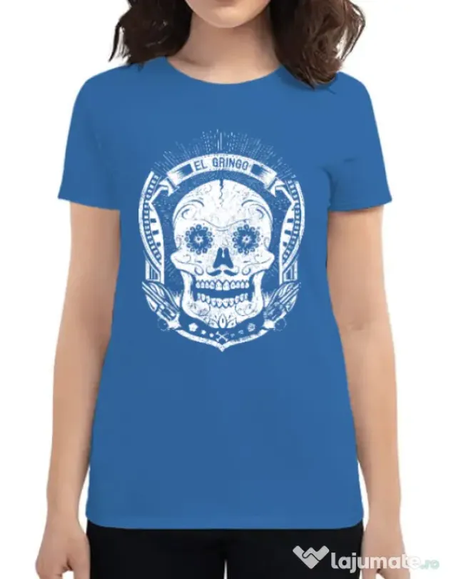 Tricou ADLER dama El gringo Albastru azuriu