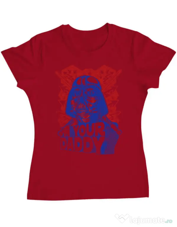 Tricou ADLER dama Your daddy Rosu
