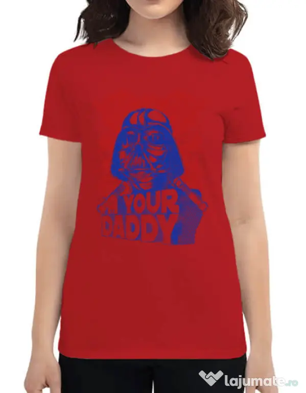 Tricou ADLER dama Your daddy Rosu