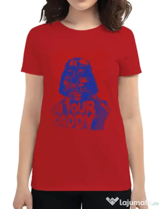 Tricou ADLER dama Your daddy Rosu