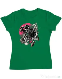 Tricou ADLER dama Father attack Verde mediu