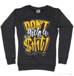 Bluza ADLER dama Don't give a shit Negru melanj