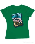 Tricou ADLER dama Good vibes Verde mediu