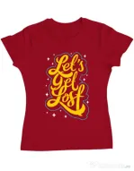 Tricou ADLER dama Let\'s get lost Rosu