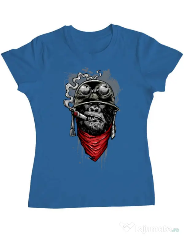 Tricou ADLER dama Ape of duty Albastru azuriu