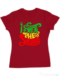 Tricou ADLER dama I shot the sheriff Rosu