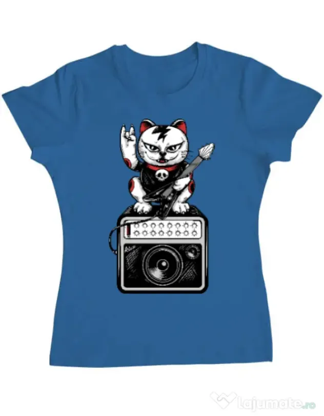 Tricou ADLER dama Lets rock Albastru azuriu