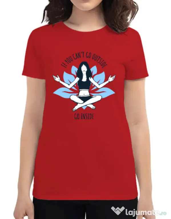 Tricou ADLER dama Go inside Rosu