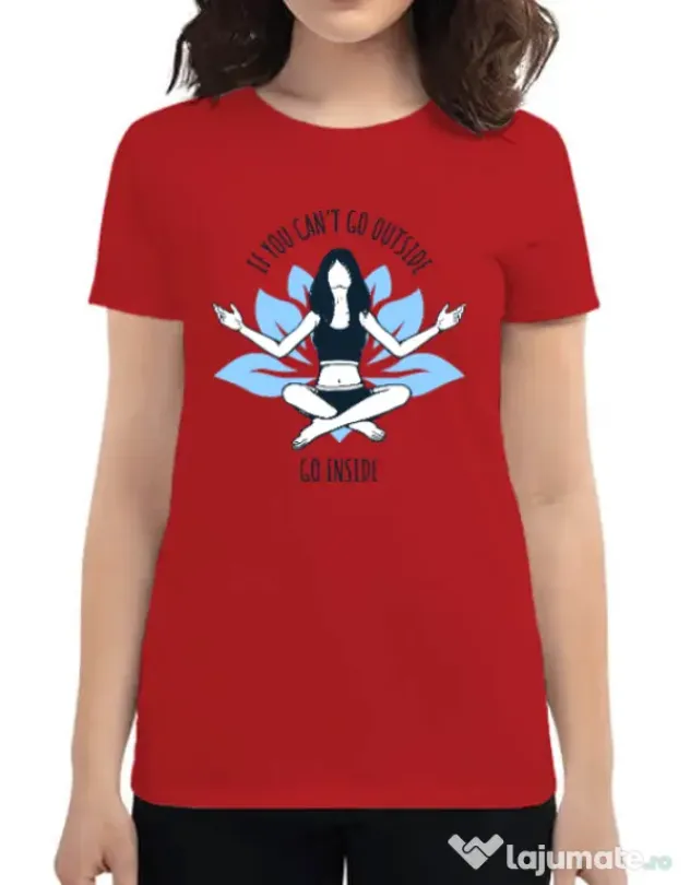 Tricou ADLER dama Go inside Rosu