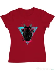 Tricou ADLER dama Cathulhu Rosu
