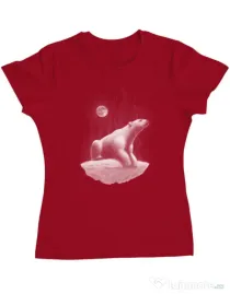 Tricou ADLER dama Faded Rosu